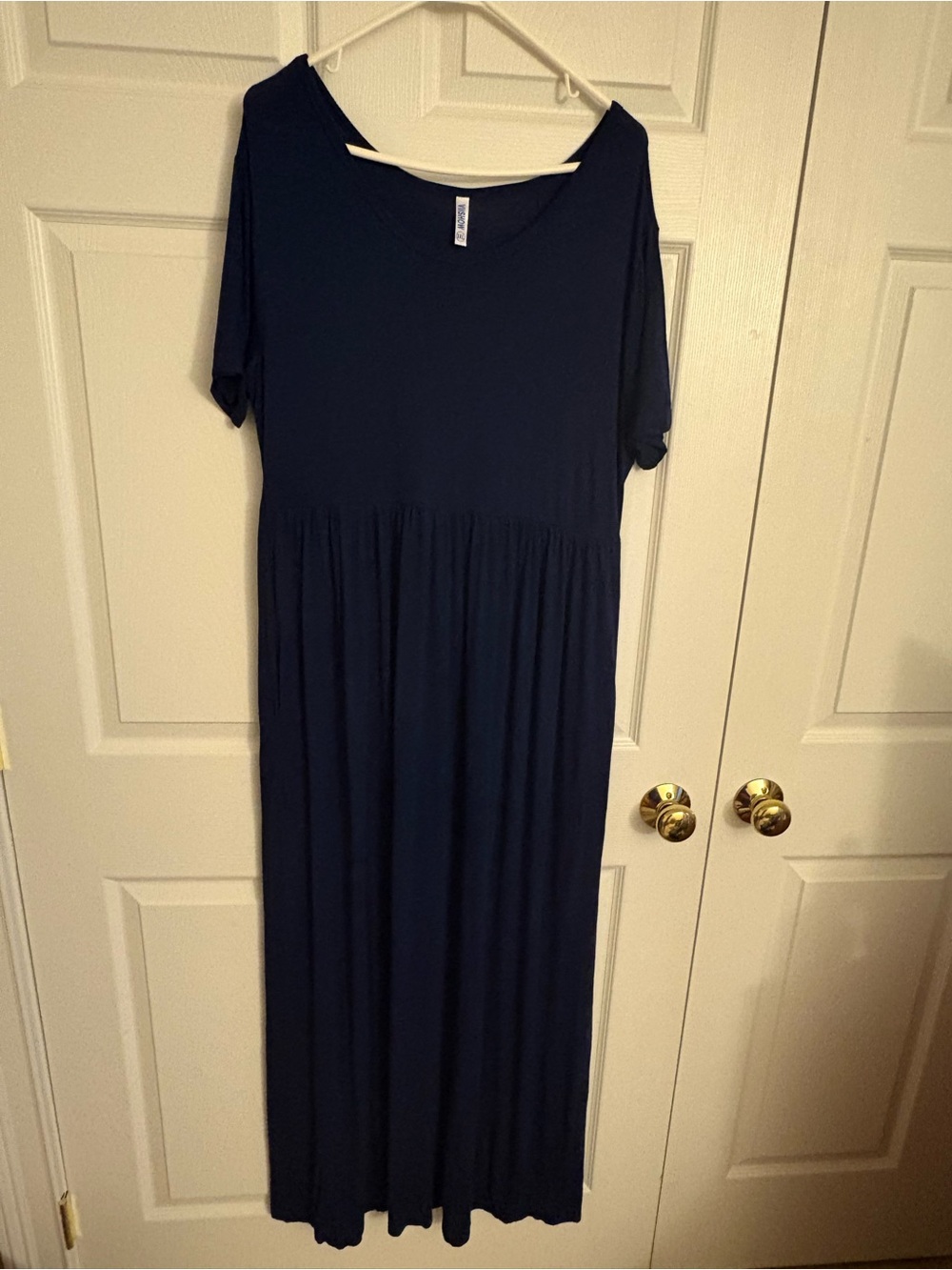 Amazon Brand Simple Navy Maxi Dress W/Short Sleeves 3XL